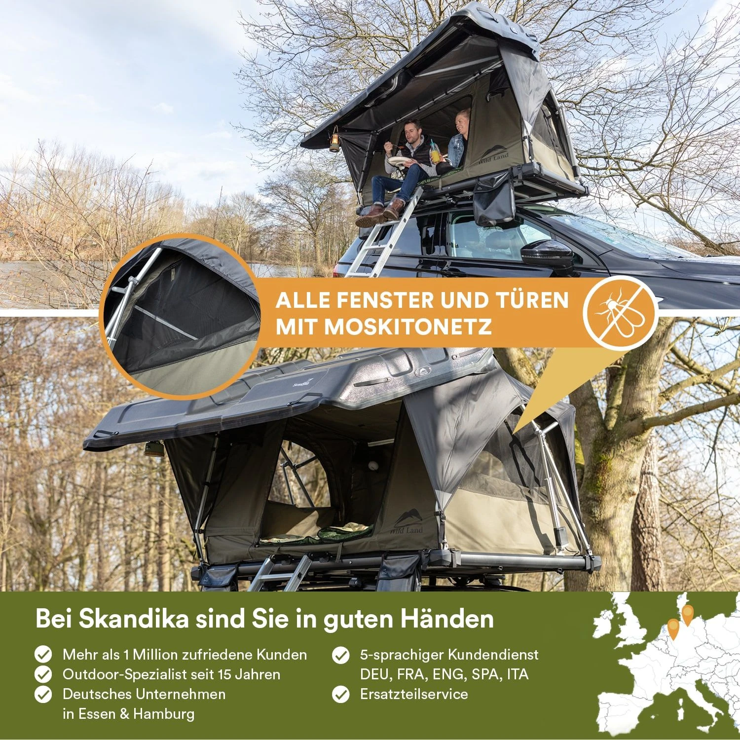 Skandika Wildland Dachzelt 6 Skandika Wildland Dachzelt – Bild 4