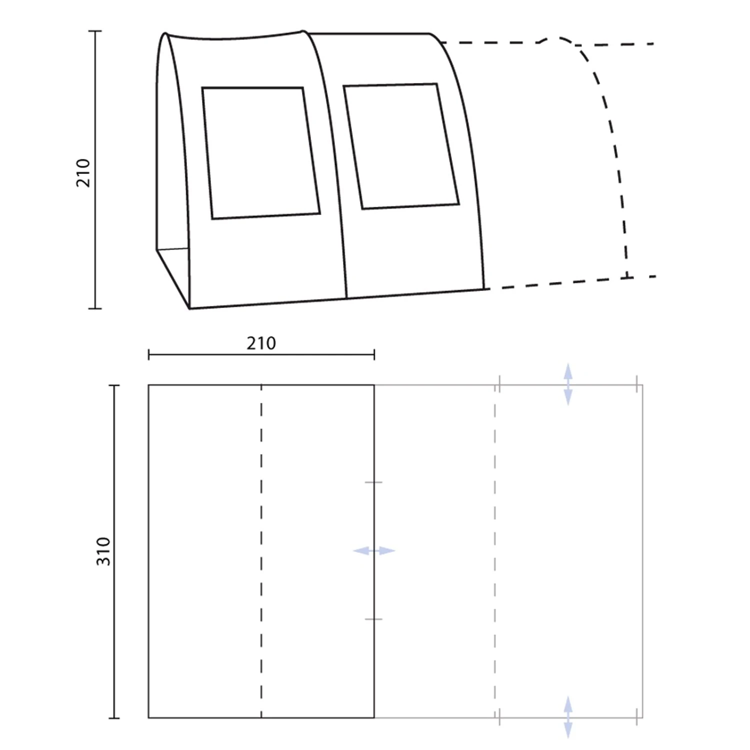 Skandika Canopy Gotland 4 Zeltvordach 4 Skandika Canopy Gotland 4 Zeltvordach – Bild 2